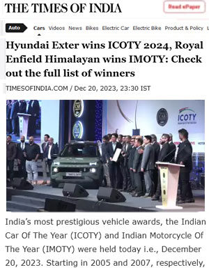 ICOTY 2024 Times of India